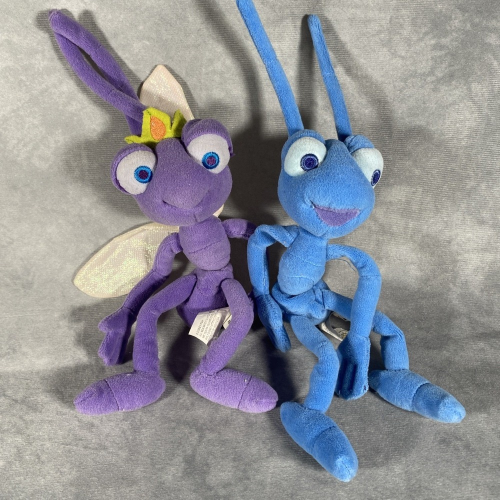 Disney A Bug's Life Flik & Atta Plush Disney Store Set of 2 Collectable Plushies